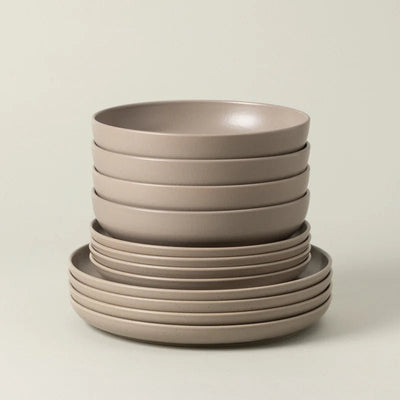 Pacifica 12-Piece Dinnerware Set with Soup/Pasta Bowl