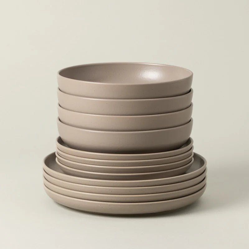 Pacifica 12 - Piece Dinnerware Set with Soup/Pasta Bowl - From Where Finds - 
