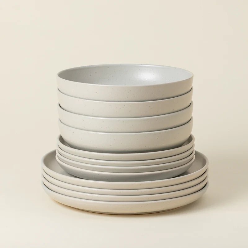 Pacifica 12 - Piece Dinnerware Set with Soup/Pasta Bowl - From Where Finds - 