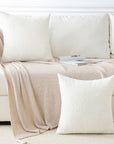 Pack of 2 Textured Boucle Throw Pillow Covers - From Where - 
