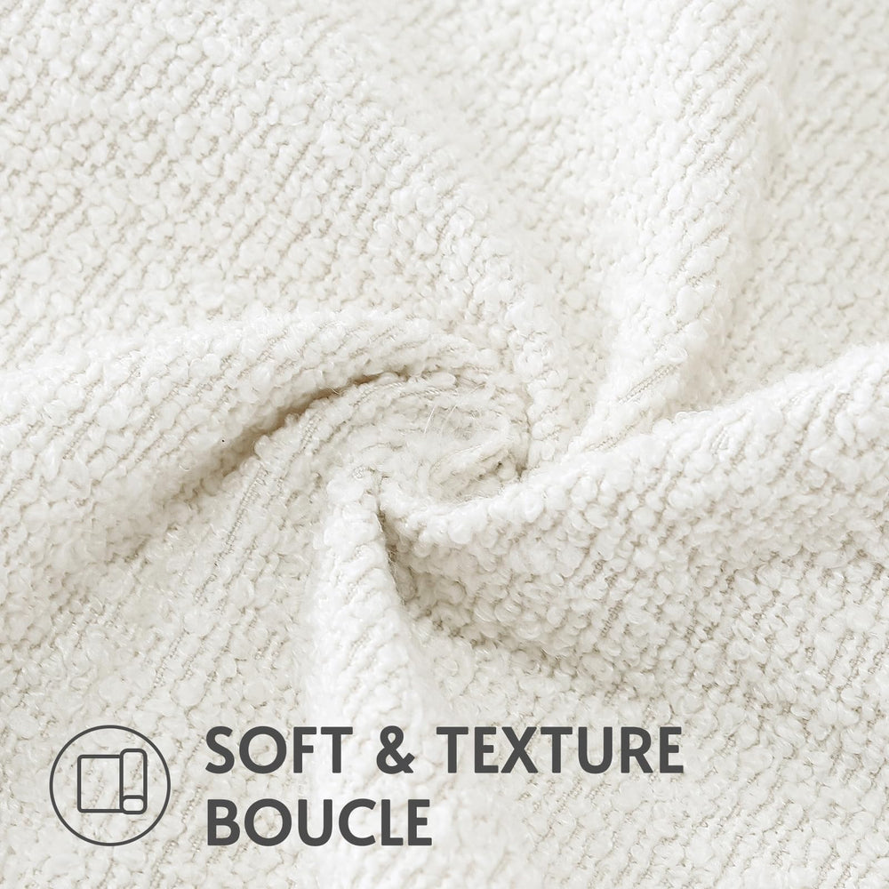Pack of 2 Textured Boucle Throw Pillow Covers - From Where - 