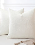 Pack of 2 Textured Boucle Throw Pillow Covers - From Where - 