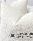 Pack of 2 Textured Boucle Throw Pillow Covers - From Where - 