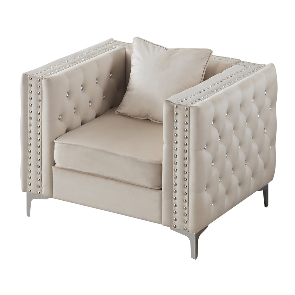 Paige Accent Chair Ivory - From Where - 