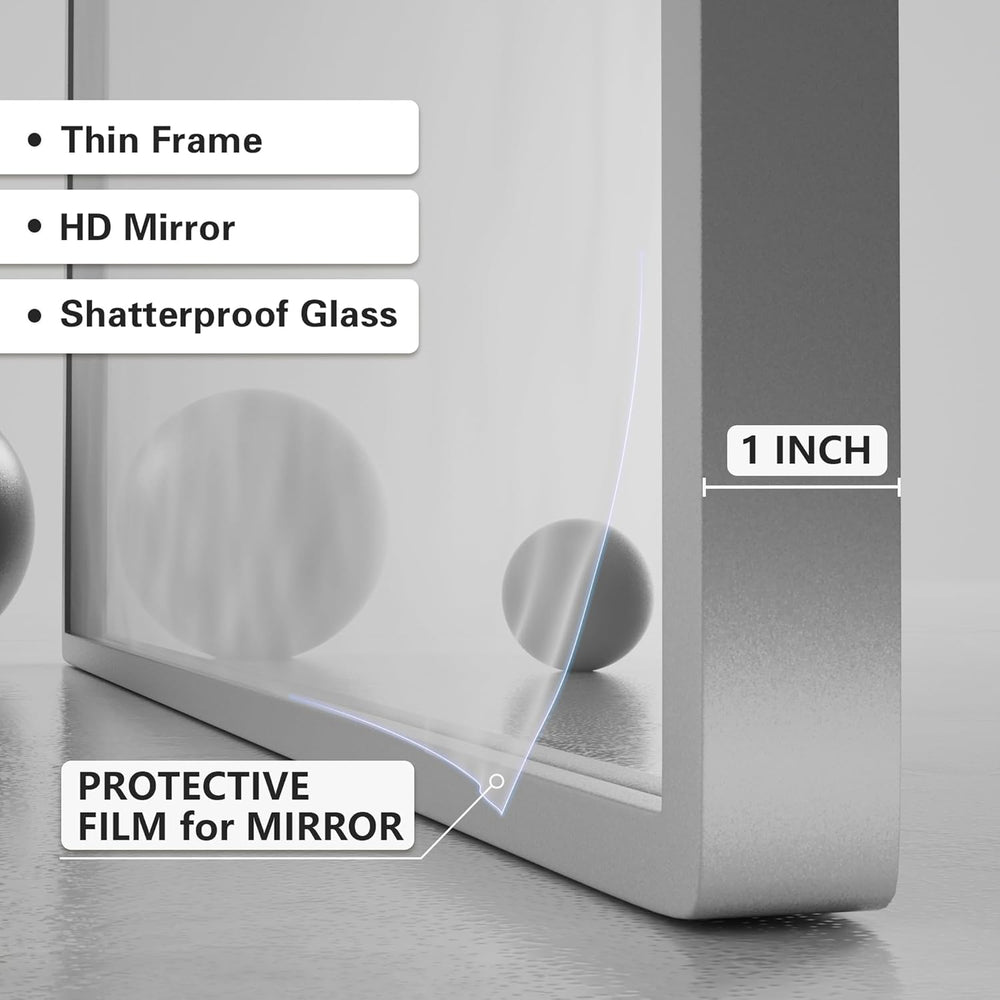 PAIHOME Arched Mirror, 19x30 Inch Antique Mirror Silver Wall Decor Mirror Metal Frame Wall Mounted Mirror for Home Entryway Leaning - From Where - 