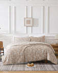 Paisley Reversible Duvet Cover Set with Shams - From Where - 