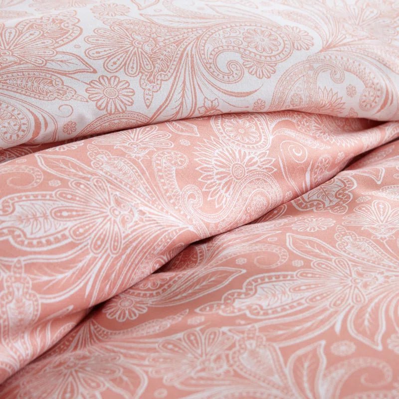 Paisley Reversible Duvet Cover Set with Shams - From Where - 