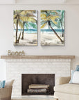 Palm Trees Canvas Wall Art - From Where - 
