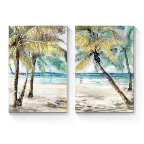 Palm Trees Canvas Wall Art - From Where - 