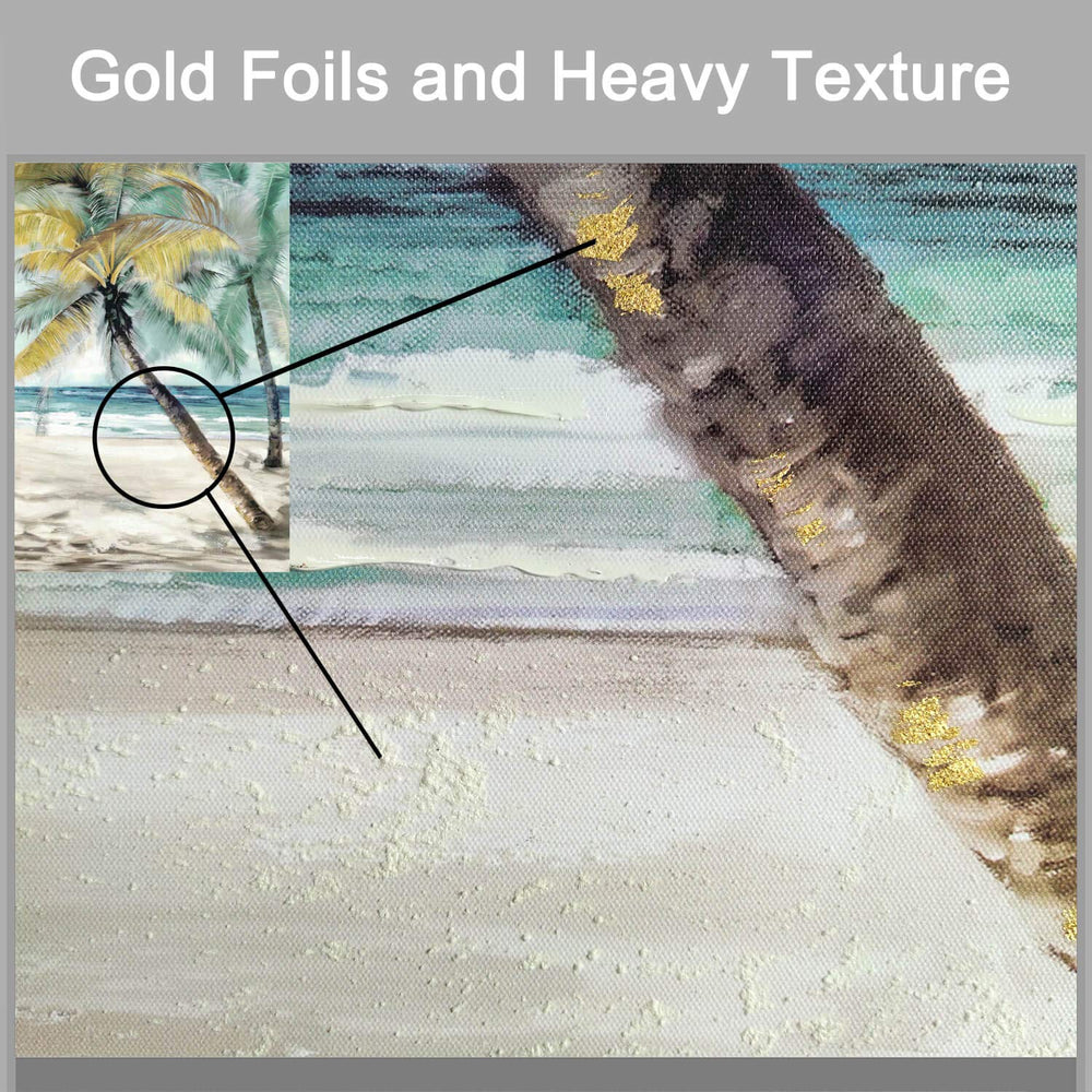 Palm Trees Canvas Wall Art - From Where - 