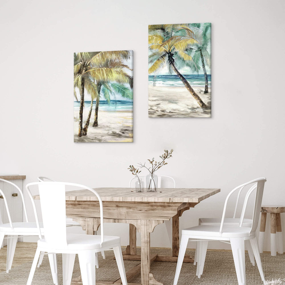 Palm Trees Canvas Wall Art - From Where - 