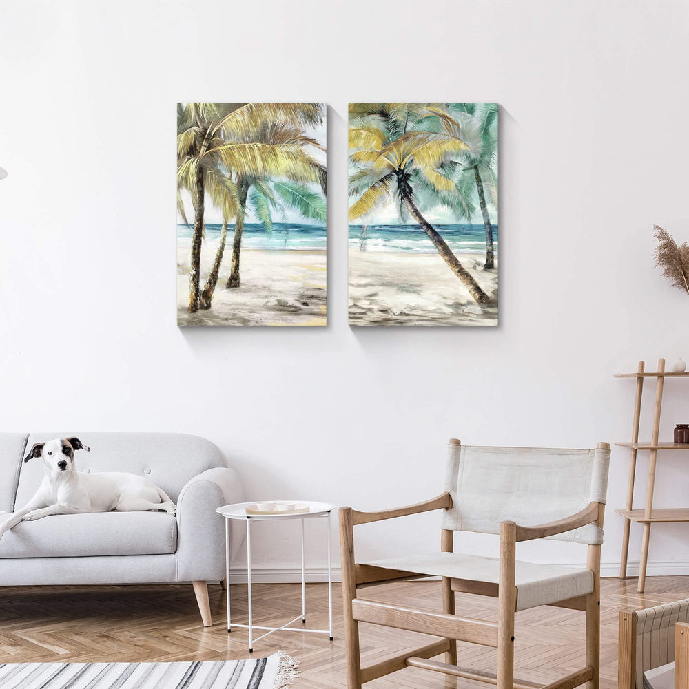 Palm Trees Canvas Wall Art - From Where - 