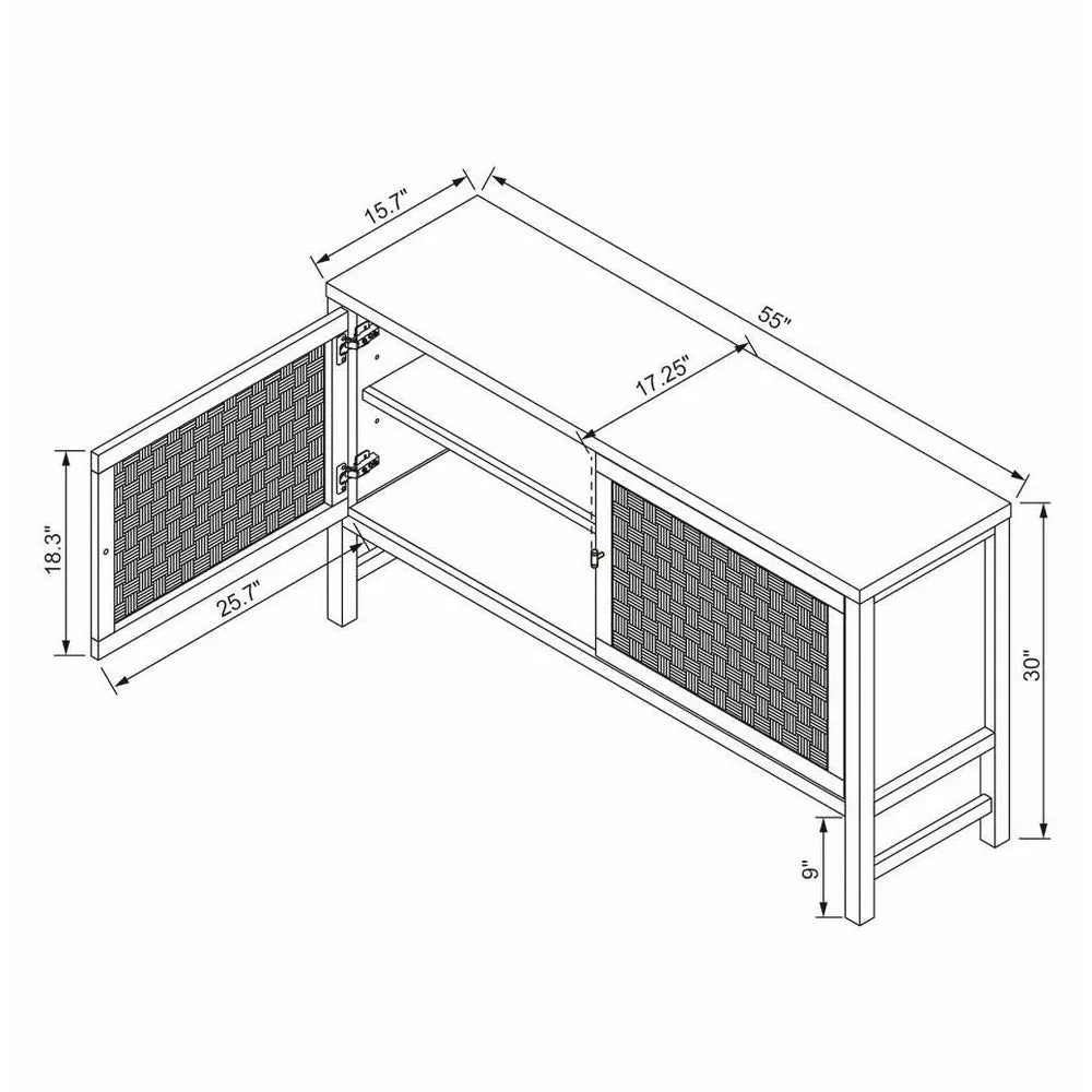 Palmdale Woven Door Console Natural - From Where - 