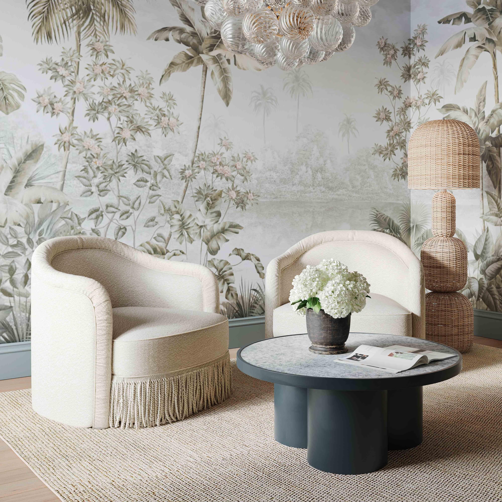 Pamela Cream Boucle Lounge Chair - From Where - 