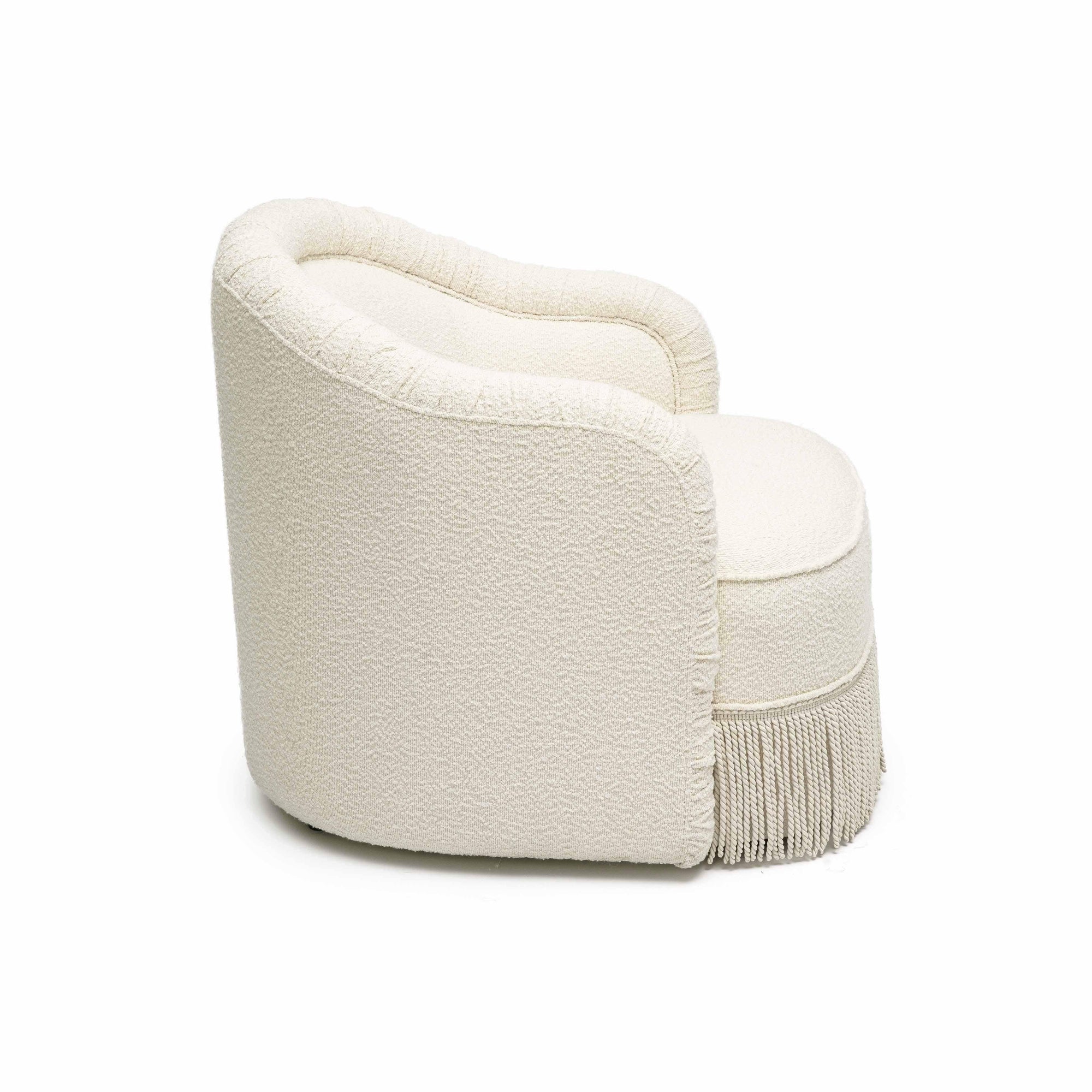 Pamela Cream Boucle Lounge Chair - From Where - 