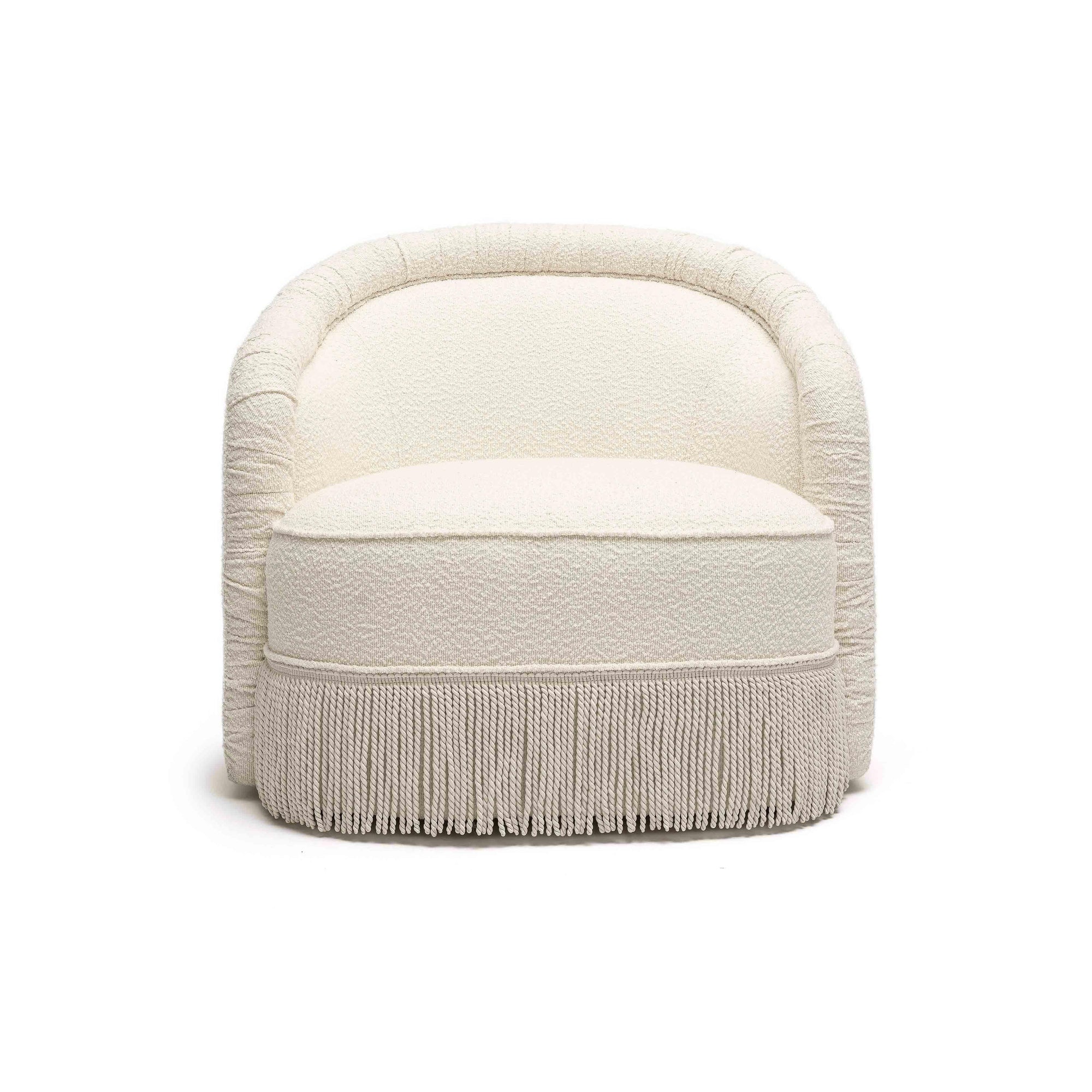 Pamela Cream Boucle Lounge Chair - From Where - 