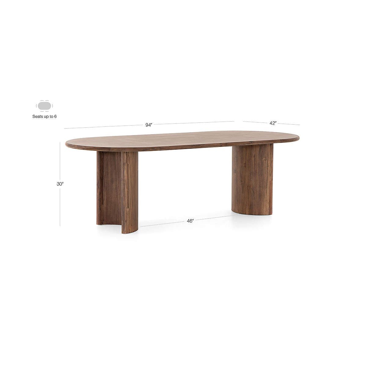 Panos 94&quot; Dining Table - From Where - 