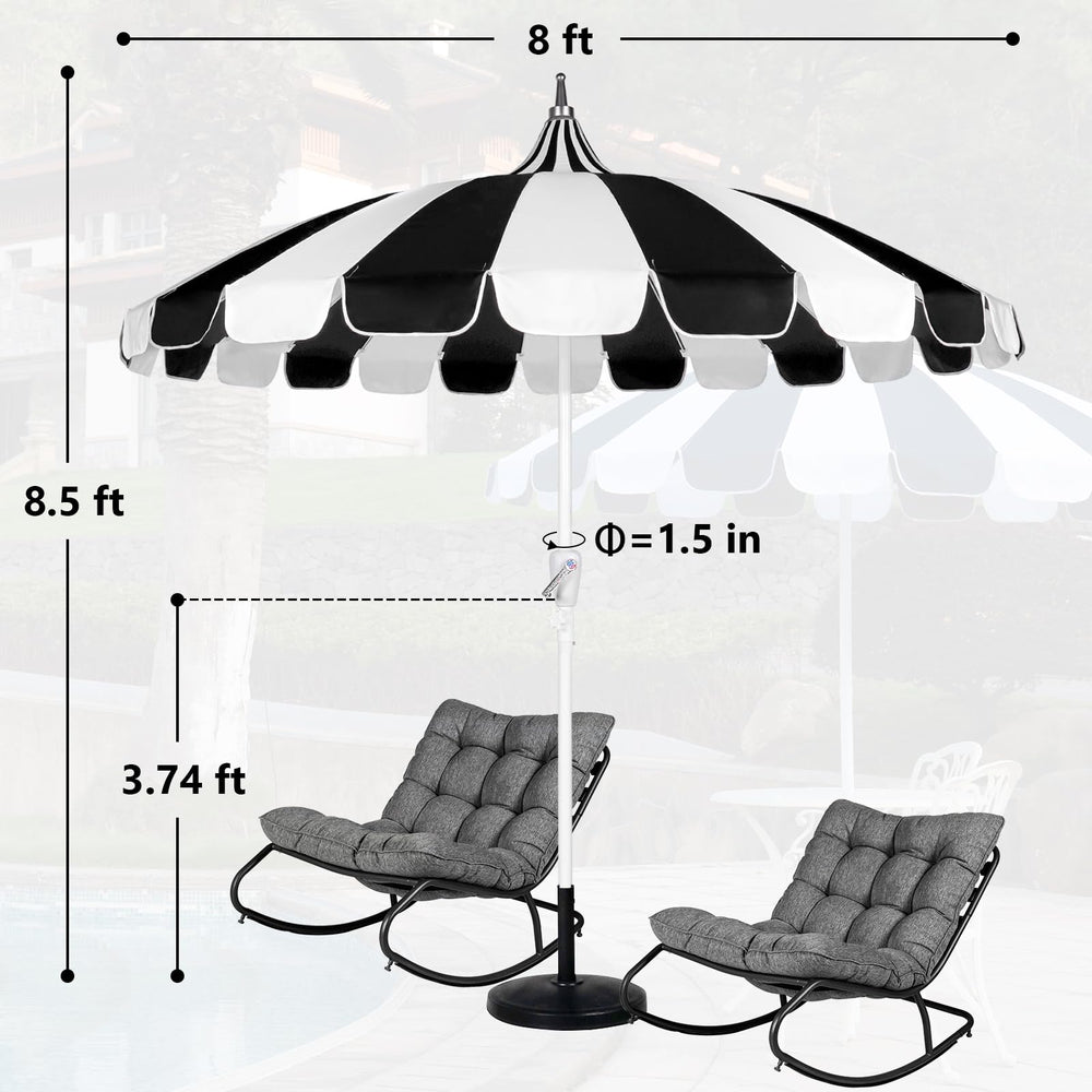 Patio Pagoda Outdoor Umbrella - From Where - 