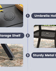 Patio Round Metal Dining Table - From Where - 