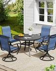 Patio Round Metal Dining Table - From Where - 