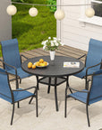 Patio Round Metal Dining Table - From Where - 