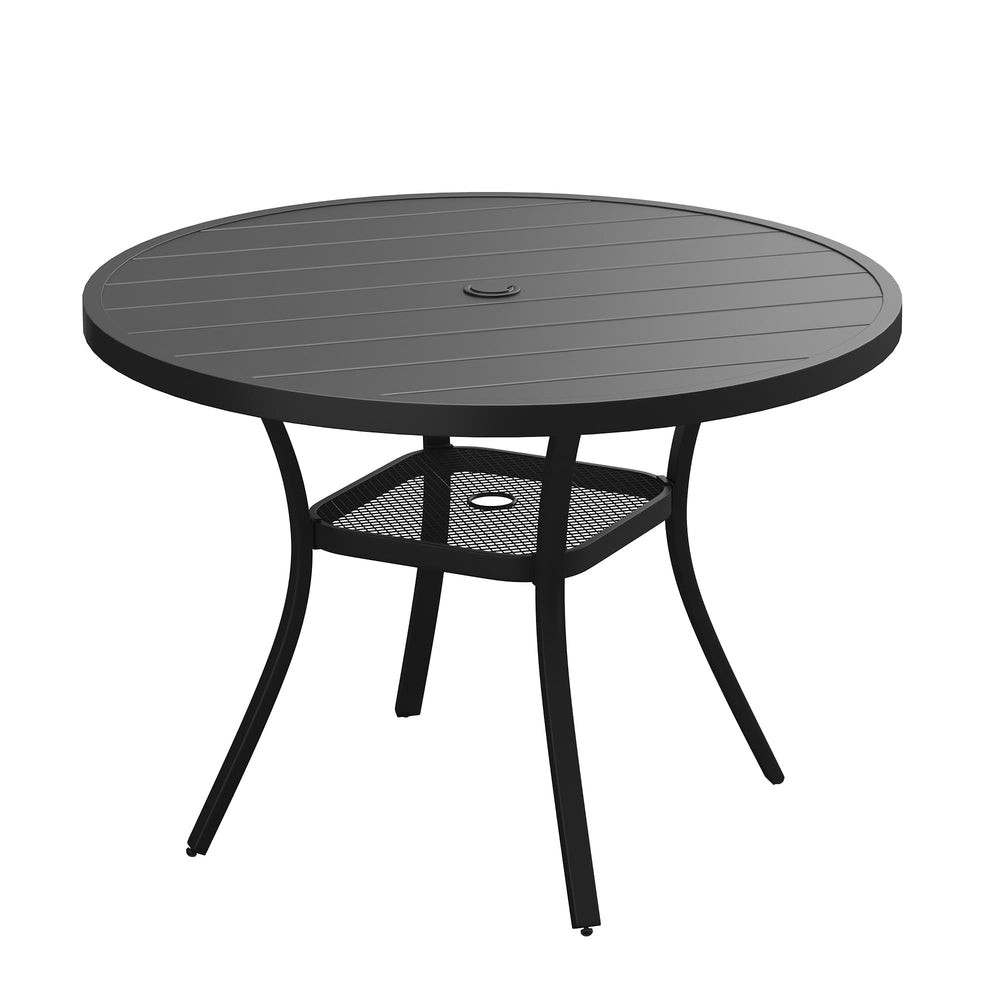 Patio Round Metal Dining Table - From Where - 