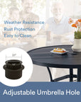 Patio Round Metal Dining Table - From Where - 