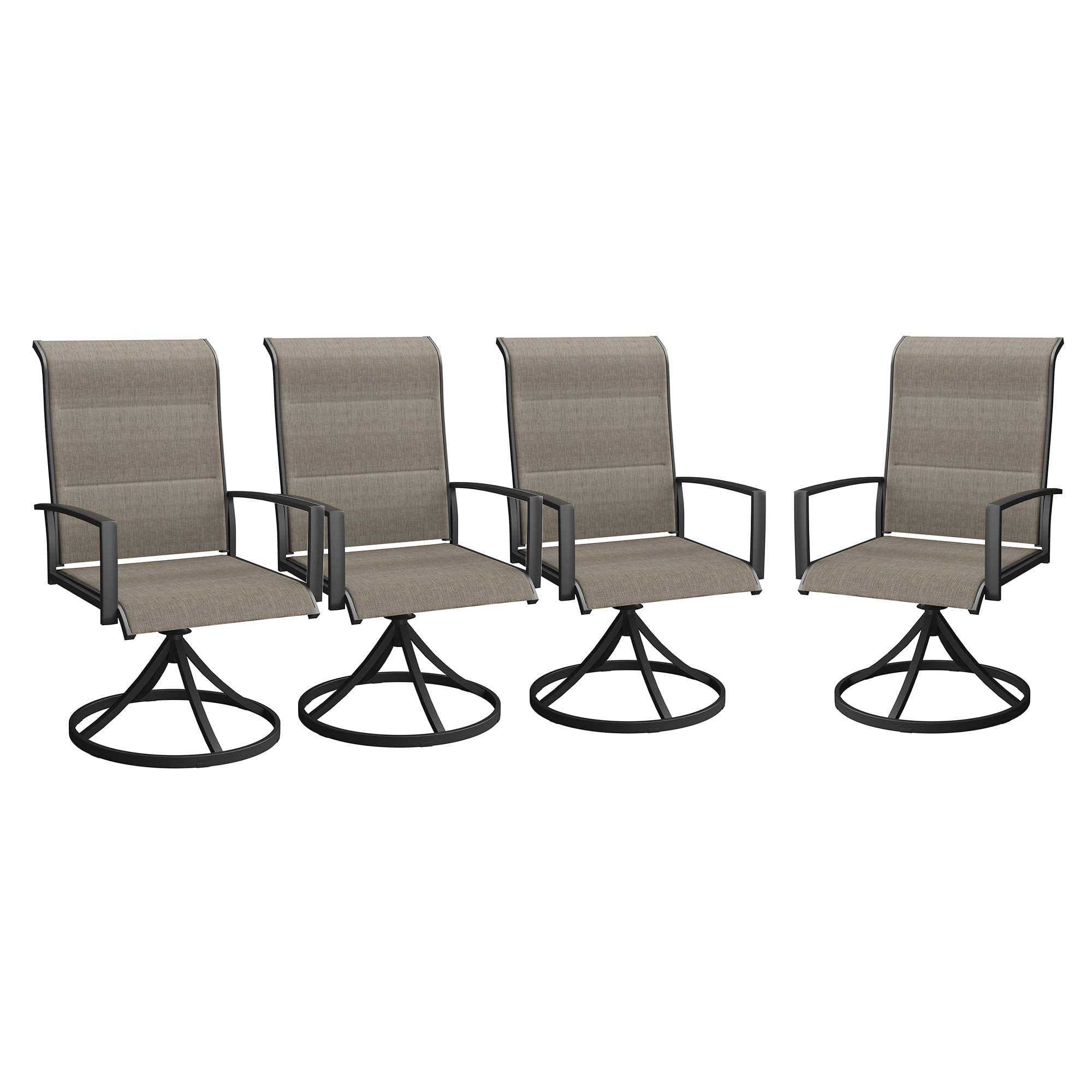 Patio Swivel Dining Chairs Set of 4 - From Where - 