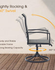 Patio Swivel Dining Chairs Set of 4 - From Where - 