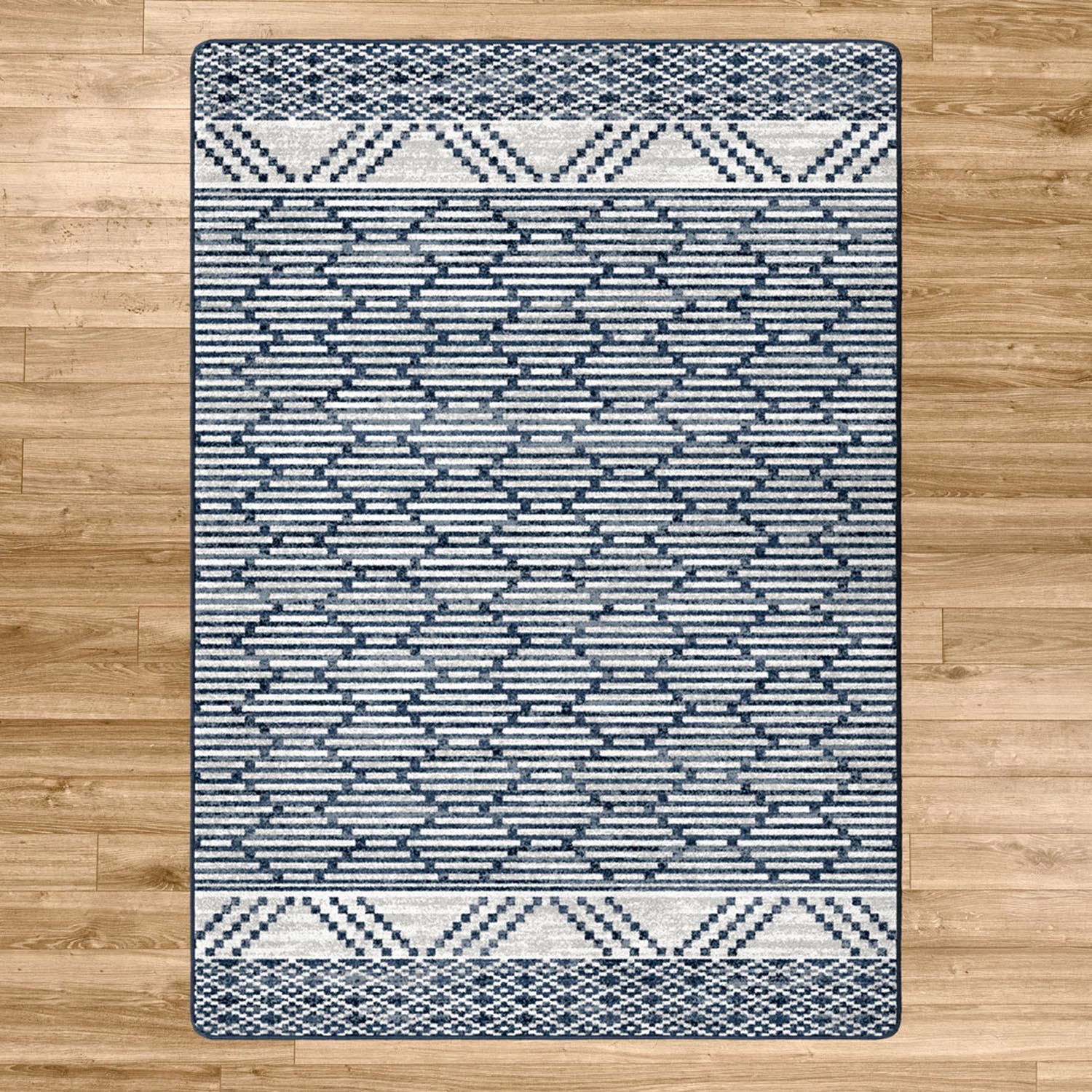 Patterned Stripe – Fresh Blue Rug - From Where Finds - 
