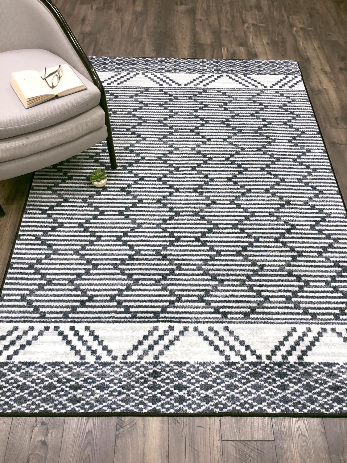 Patterned Stripe – Fresh Blue Rug - From Where Finds - 
