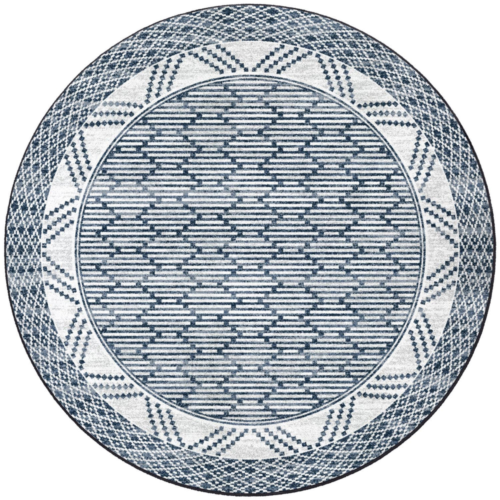 Patterned Stripe – Fresh Blue Rug - From Where Finds - 