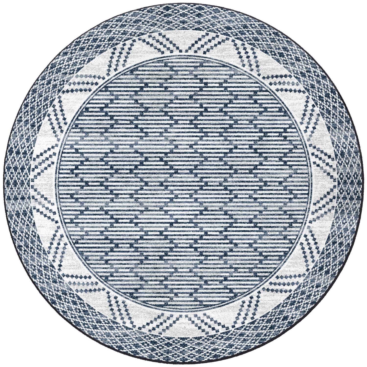 Patterned Stripe – Fresh Blue Rug - From Where Finds - 