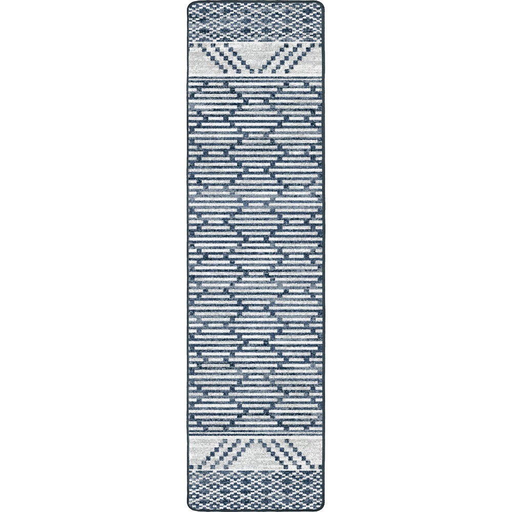 Patterned Stripe – Fresh Blue Rug - From Where Finds - 