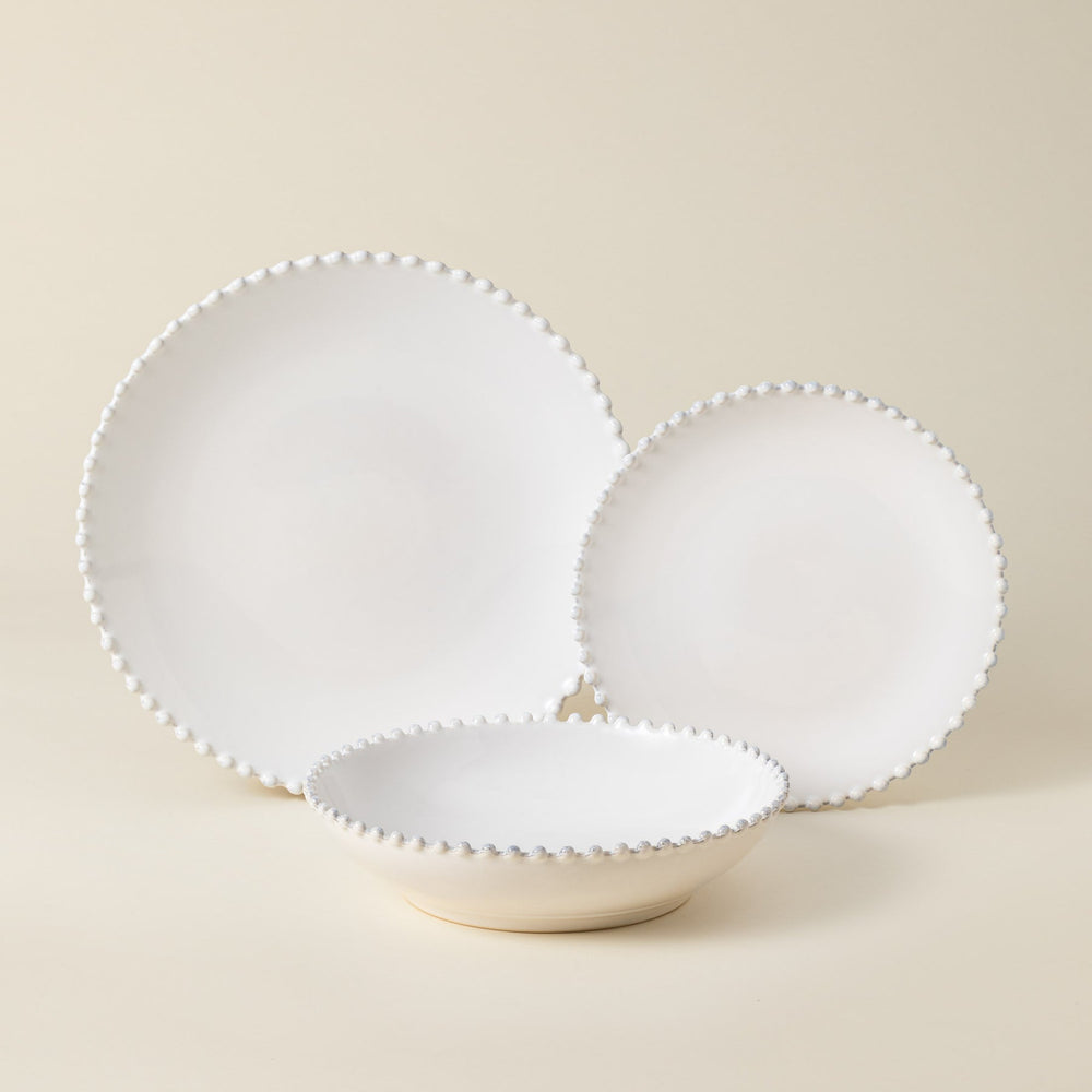 Pearl 12 - Piece Dinnerware Set with Soup/Pasta Bowl - From Where Finds - 