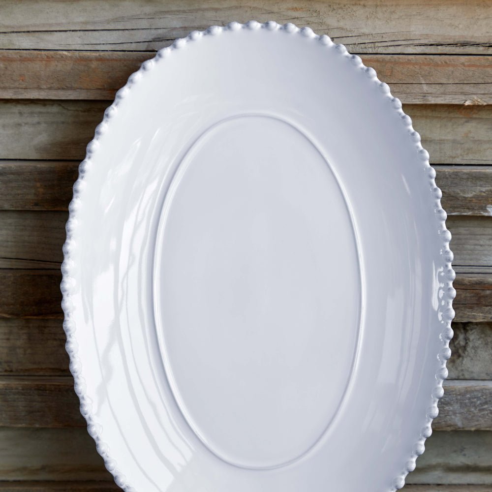 Pearl 16" Oval Platter - From Where Finds - 