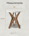 Pedestal Farmhouse End Table Set of 2 - From Where - 