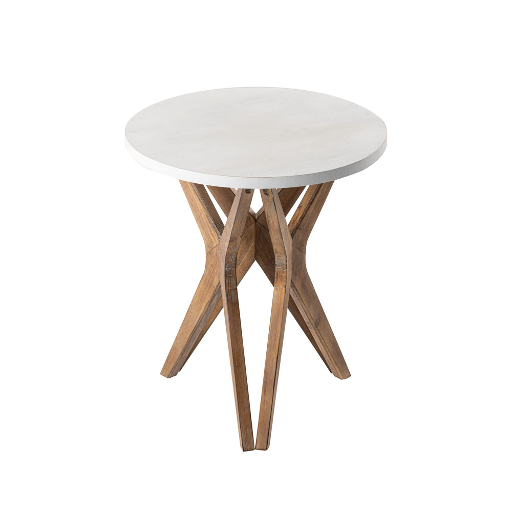 Pedestal Farmhouse End Table Set of 2 - From Where - 