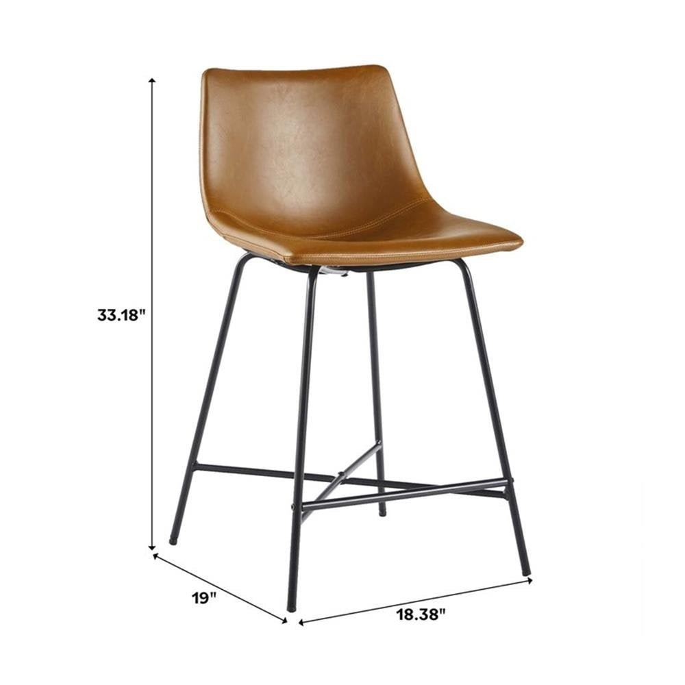 Pemberly Row Upholstered Counter Stool - From Where - 