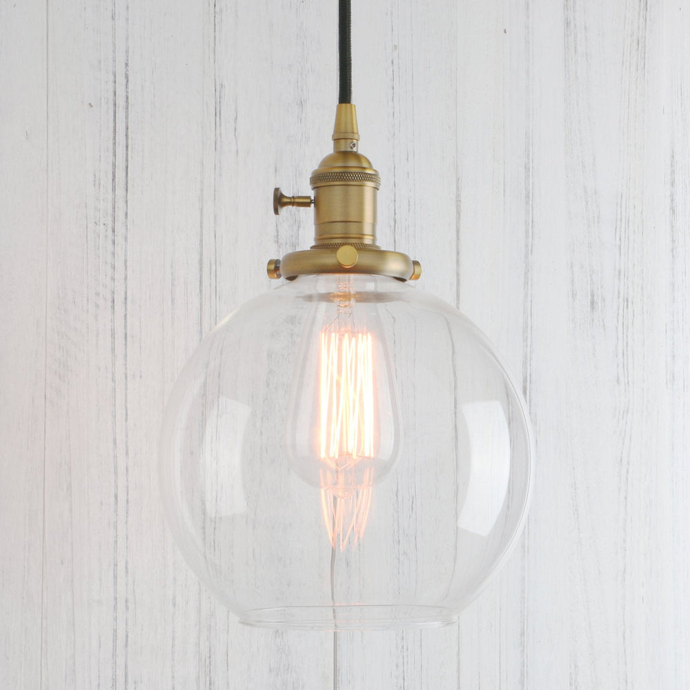 Pendant Light with Clear Glass Shade - From Where - 