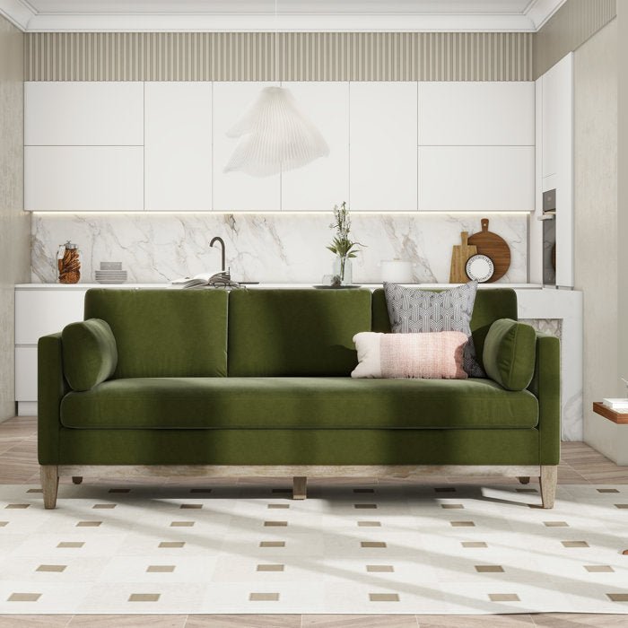 Pera 84'' Upholstered Velvet Sofa - From Where - 