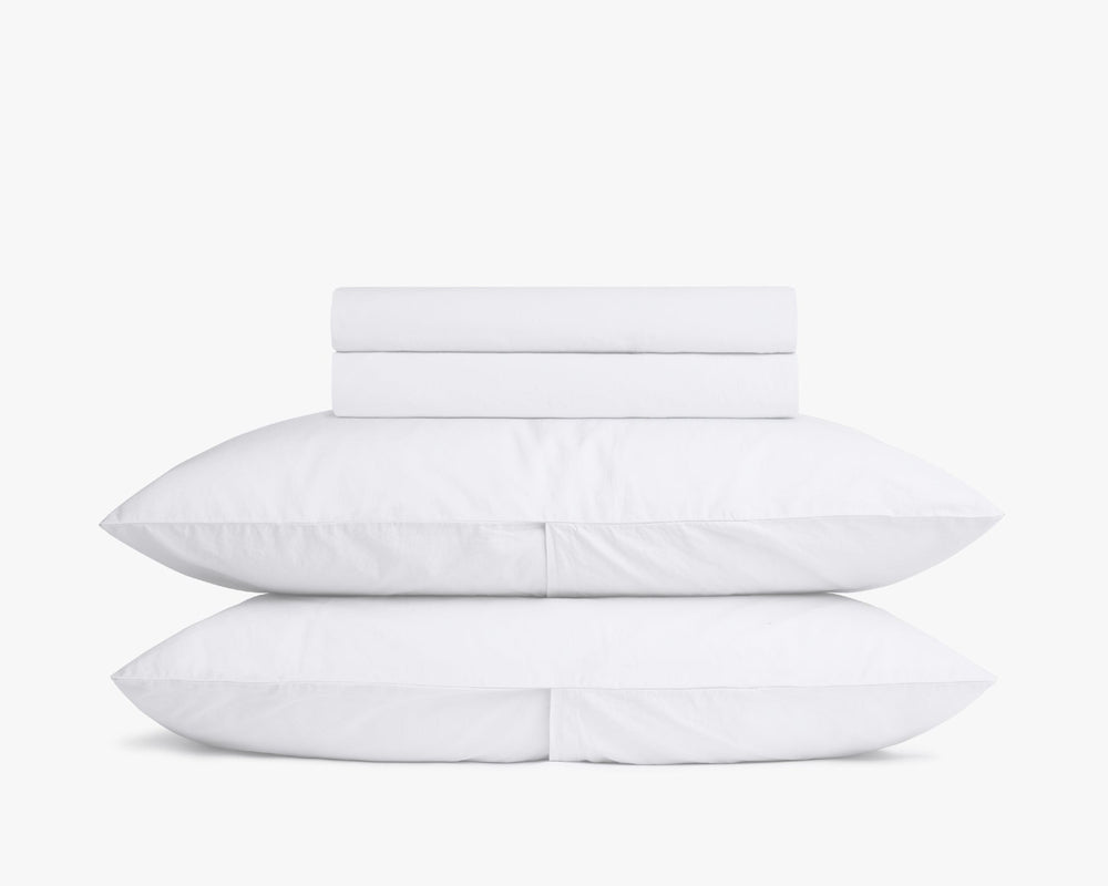 Percale Sheet Set - White K/CK