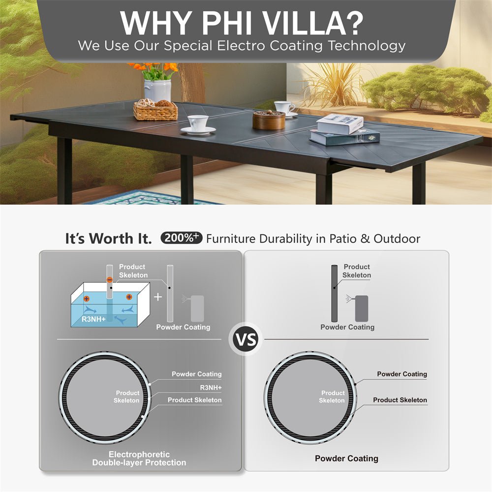 Phi Villa Outdoor Dining Set - From Where - 