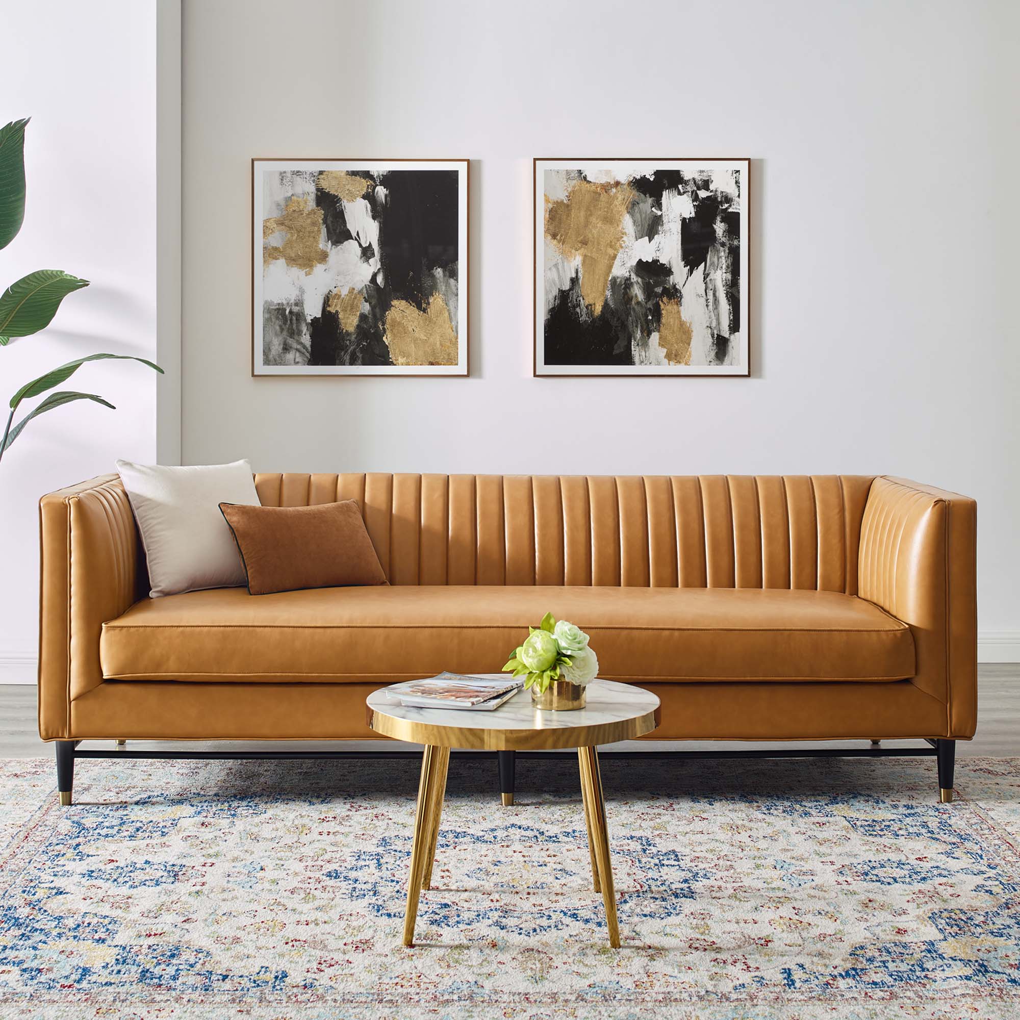 Phillip Leather Sofa - From Where - 