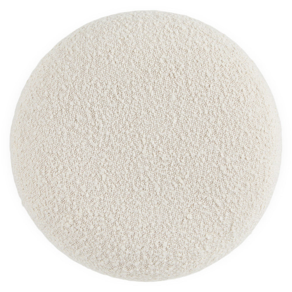 Pica 16" Ottoman - Ivory Bouclé - From Where - 