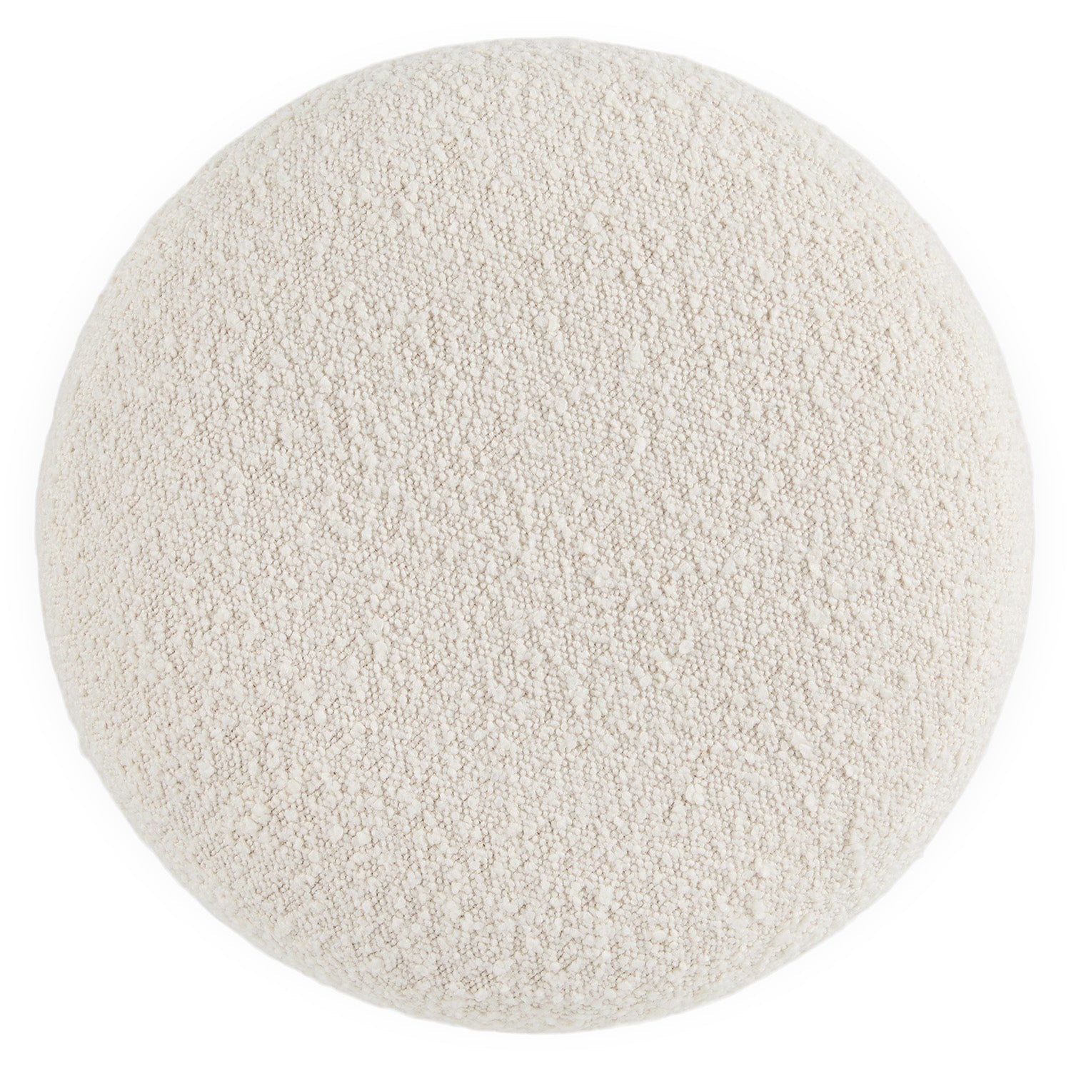Pica 16" Ottoman - Ivory Bouclé - From Where - 