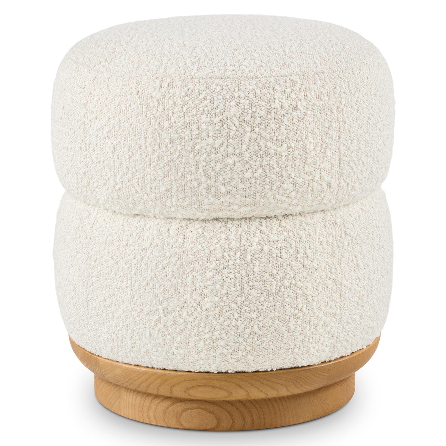 Pica 16" Ottoman - Ivory Bouclé - From Where - 
