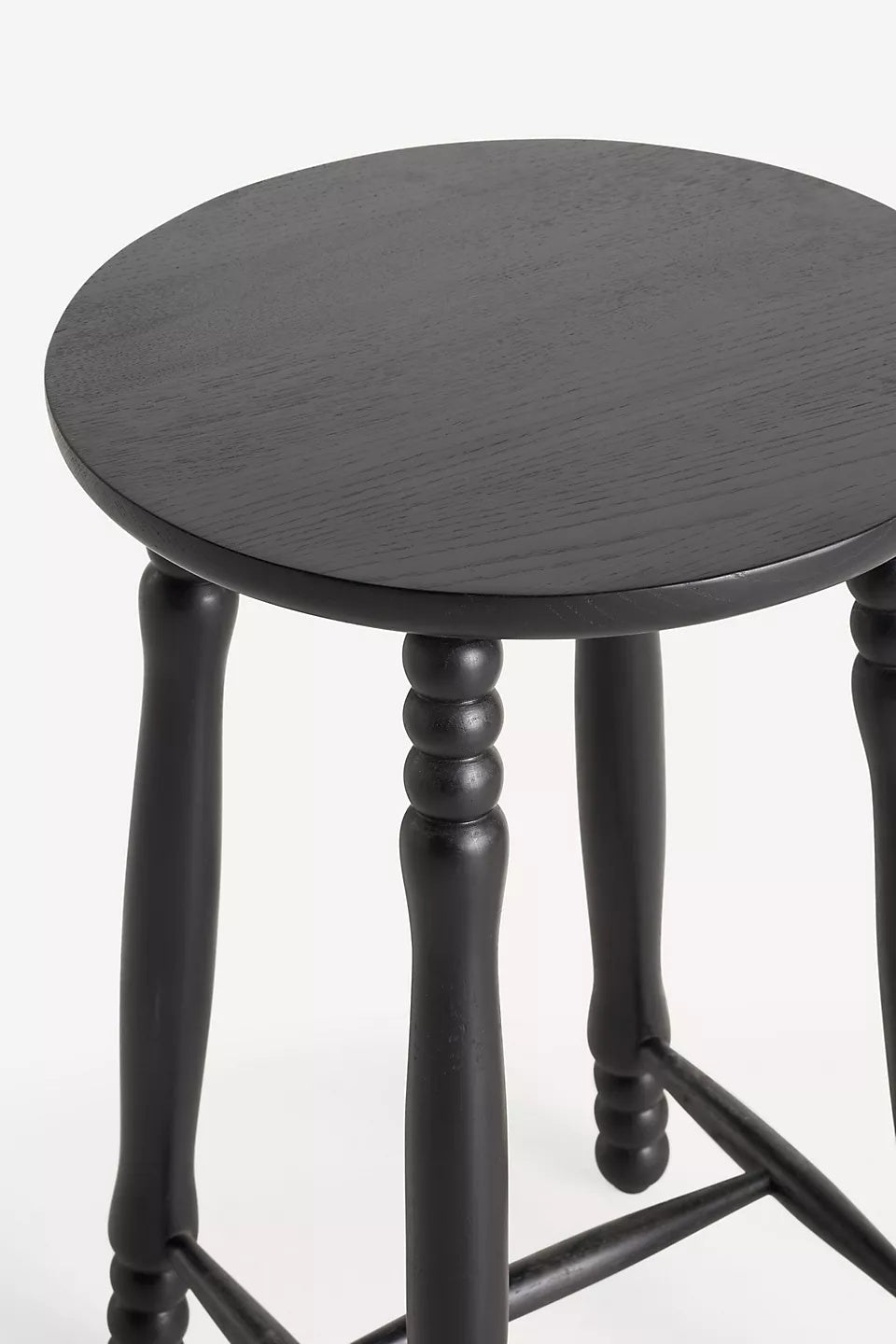 Pierre Turned Wood Counter Stool - From Where Finds - 