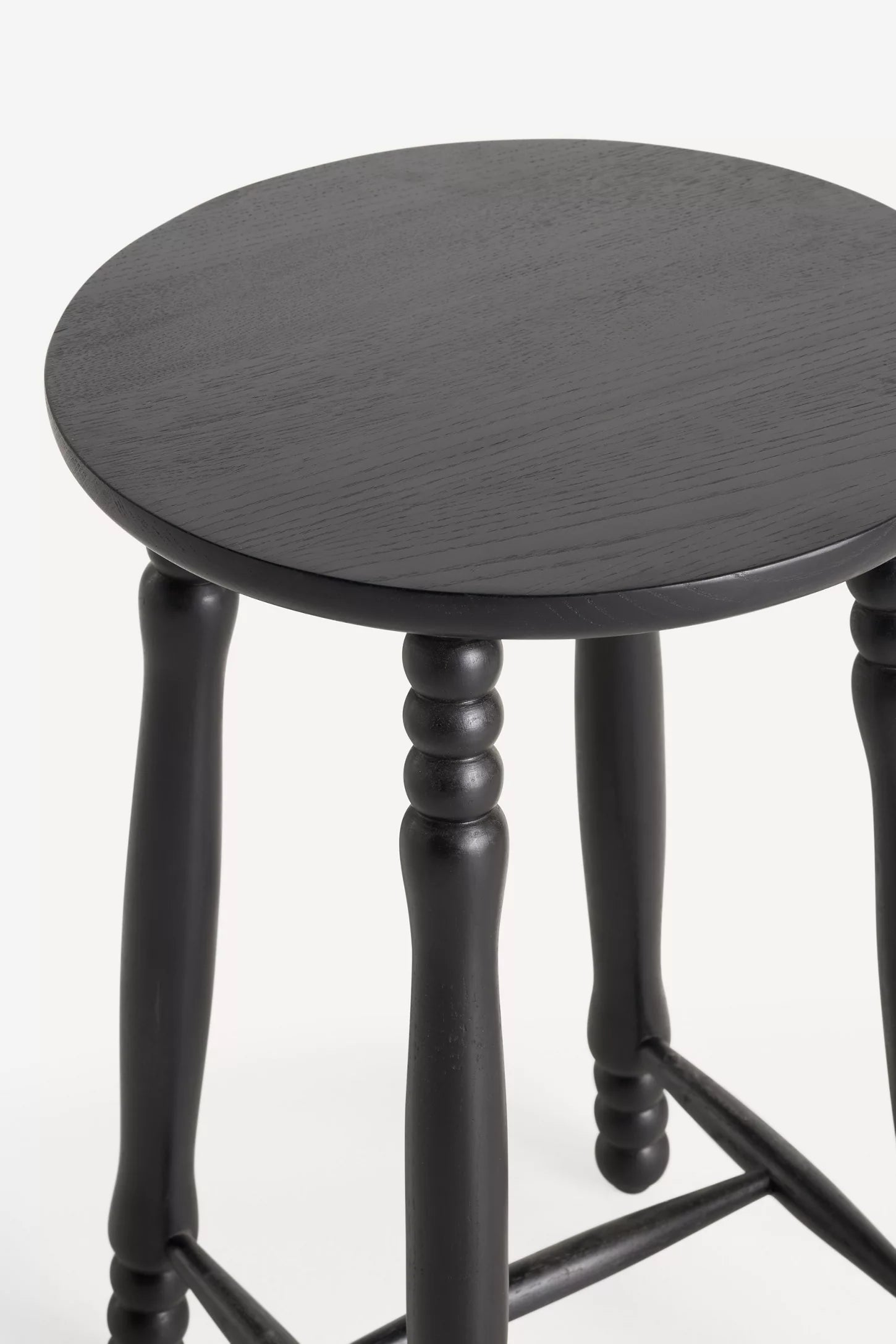 Pierre Turned Wood Counter Stool - From Where - 