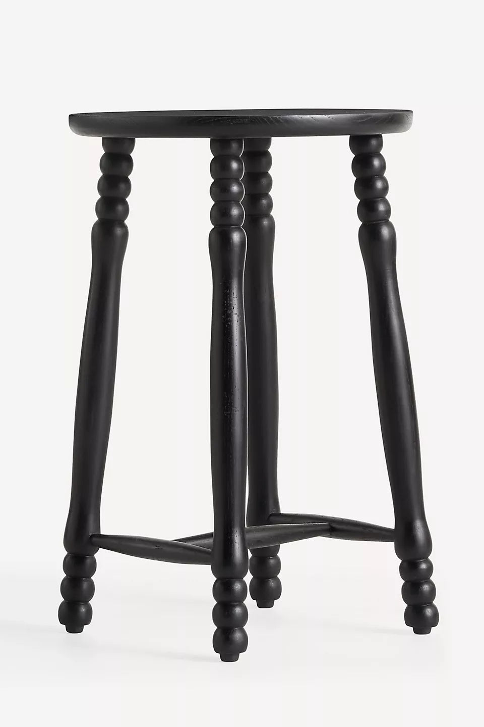 Pierre Turned Wood Counter Stool - From Where Finds - 